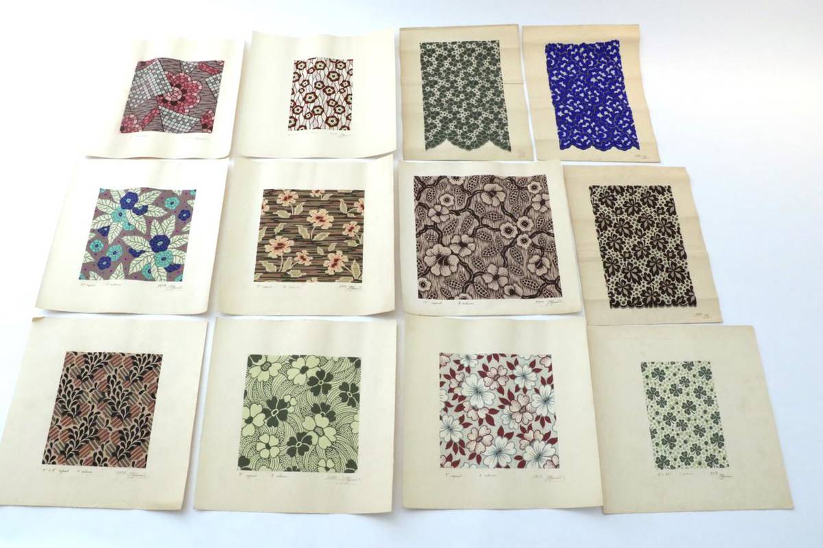 Lot 2089 - A Collection of Original Watercolour Designs Circa 1930-1950 For Wallpaper, Lino or Fabric by...