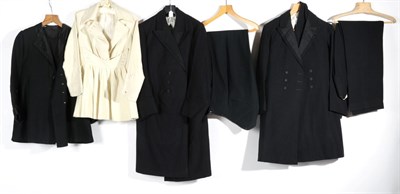 Lot 2120 - Assorted 19th Century/Early 20th Century Costume, including a gent's black wool double breasted...