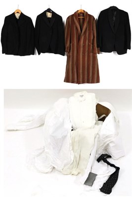 Lot 2123 - Assorted Gent's Edwardian and Later Clothing, including a black three piece evening suit,...