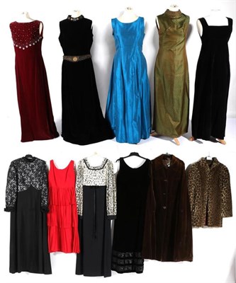 Lot 2139 - Assorted Circa 1960s and 1970s Costume comprising evening wear, a Montego Bay black velvet full...