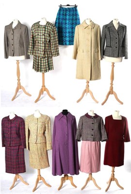 Lot 2148 - Assorted Circa 1960s and Later Ladies Wool Suits, Cape, Jackets, Etc comprising a Wingsmoore...