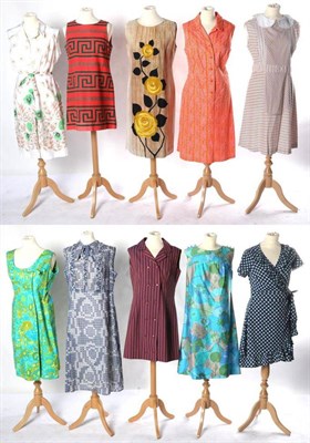 Lot 2151 - Assorted Circa 1960s and Later Summer Dresses, comprising Berkertex Amanuella blue and green double