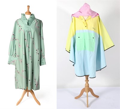 Lot 2161 - Late 1970s Zandra Rhodes 'Conceptual Chic' Inspired Full Length Dress, in pistachio green...