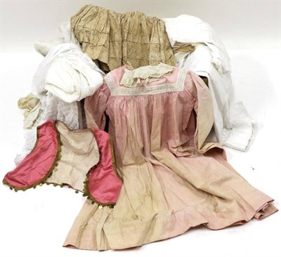 Lot 2219 - Assorted Costume including an Edwardian child's coat, 19th century printed girls dress, other later