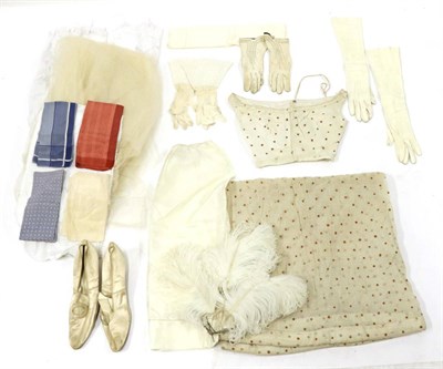 Lot 2223 - Assorted Costume and Accessories, including an early 19th century white cotton muslin two piece...