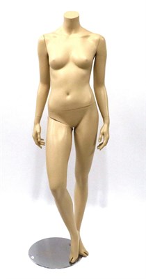 Lot 2231 - Modern Female Mannequin Form, on a mirrored circular base