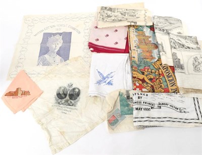 Lot 2232 - A Group of 19th and 20th Century Cotton and Silk Commemorative and Souvenir Handkerchiefs,...