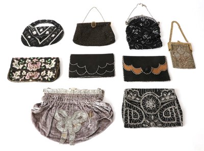 Lot 2248 - Assorted Late 19th Century to Early 20th Century Evening Bags, including a small French gilt...