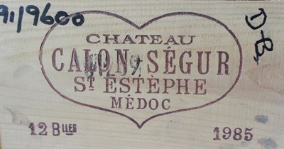 Lot 3 - Chateau Calon-Segur 1985, St. Estephe, owc (twelve bottles)