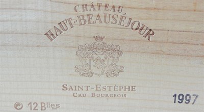 Lot 9 - Chateau Haut-Beausejour 1997, St. Estephe, owc (twelve bottles)