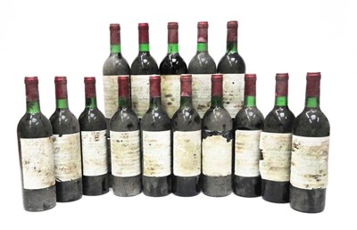 Lot 15 - Chateau Brannaire Ducru 1975, Saint Julien, bin soiled labels (x15) (fifteen bottles) U: 5x top...