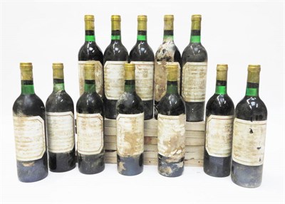 Lot 17 - Chateau Pichon Lalande 1976, Pauillac, bin soiled labels (x12) (twelve bottles) U: 2x top...