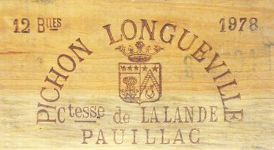 Lot 18 - Chateau Pichon Longueville 1978, Pauillac, owc (twelve bottles)