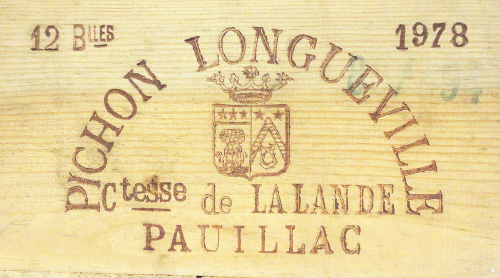 Lot 19 - Chateau Pichon Longueville 1978, Pauillac, owc (twelve bottles)
