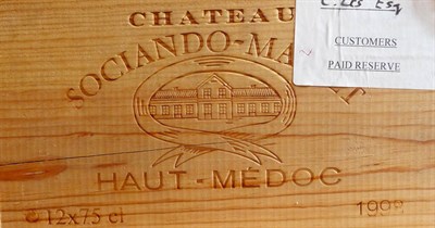 Lot 27 - Chateau Sociando Mallet 1998, Haut Medoc, owc (twelve bottles)  Stored at Playford Ross, Thirsk...