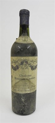 Lot 81 - Chateau Rauzan Gassies 1947, Margaux, Justerini & Brooks label U:upper shoulder