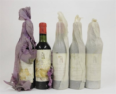 Lot 84 - Chateau Latour 1955, Pomerol, half bottle (x5) (five half bottles) U: 1x into neck 3x top...
