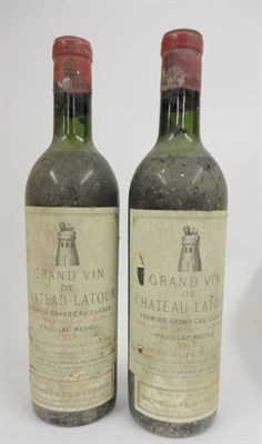 Lot 86 - Chateau Latour 1958, Pauillac, with additional Sichel's & Freres label (x2) (two bottles) U:...