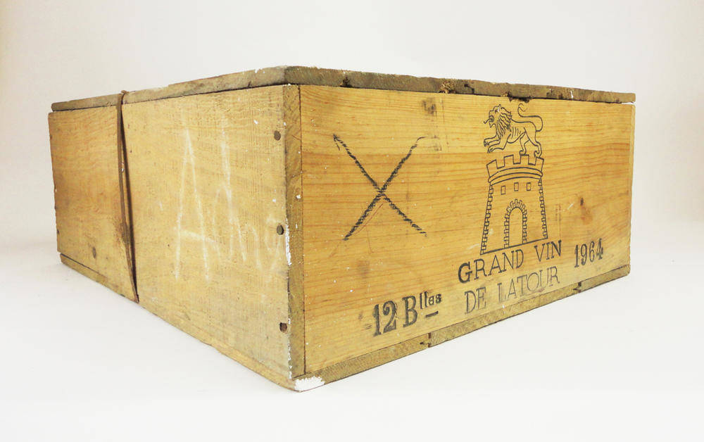 Lot 93 - Chateau Latour 1964: Pauillac, owc, Calvet labels to necks, case also stamped for Calvet...