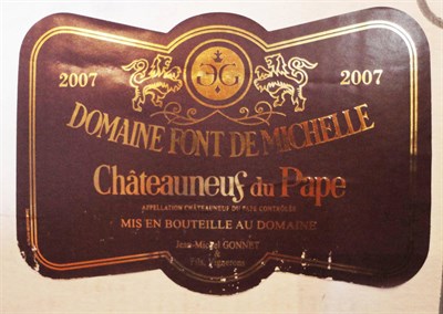 Lot 147 - Chateauneuf du Pape Blanc 2007, Domaine Font De Michelle, oc (twelve bottles)