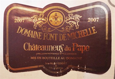 Lot 148 - Chateauneuf du Pape Blanc 2007, Domaine Font De Michelle, oc (twelve bottles)