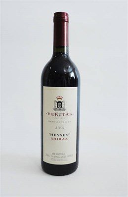 Lot 156 - Veritas Heysen 2001, Shiraz, oc (six bottles)