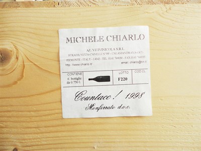 Lot 164 - Montemareto Countacc! 1998, Michelle Chiarlo, owc (six bottles)