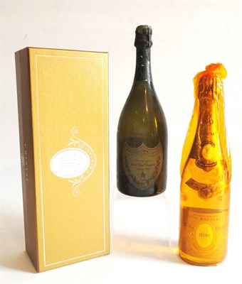 Lot 188 - Louis Roedorer Cristal 2000, vintage champagne, in presentation case with wrapper, and Dom Perignon