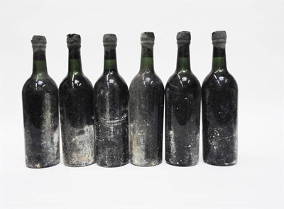Lot 196 - Dow 1963, vintage port, no labels, identified from wax capsules (x6) (six bottles) U: 4x upper...