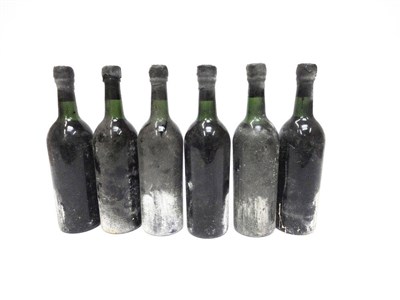 Lot 197 - Dow 1963, vintage port, no labels, identified from wax capsules (x6) (six bottles) U: 3x upper...
