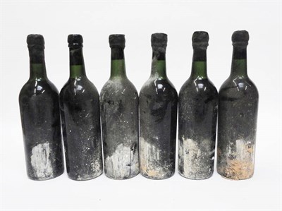 Lot 198 - Dow 1963, vintage port, no labels, identified from wax capsules (x6) (six bottles) U: 4x top...