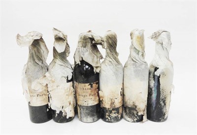 Lot 211 - Taylor 1970, vintage port, original tissue wraps, bin-soiled labels and wrappers (x6) (six bottles)
