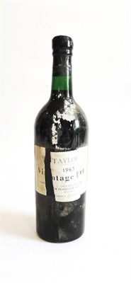 Lot 250 - Taylors 1963, Vintage port (label torn)  U: into neck