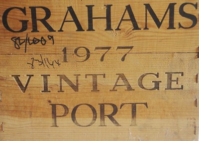 Lot 256 - Graham 1977, vintage port, owc (twelve bottles)
