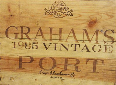 Lot 260 - Graham 1985, vintage port, owc (twelve bottles)