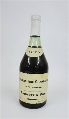 Lot 276 - Cognac Fine Champagne 1875, Barnett & Fils U: 3cm to base of capsule