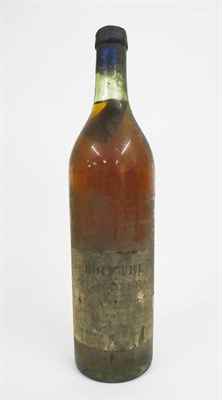 Lot 278 - Martell Cognac Brandy 1877,  bonded in London Docks, bottled in 1888 by Bowen & McKechin? U:3cm...