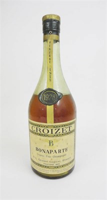 Lot 279 - Cognac Fine Champagne 1928, B. L. Croziet Cognac, France U:9cm from base of capsule  With copy...