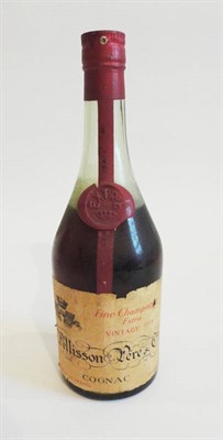 Lot 283 - Pellisson & Pere & Co 1914, Fine Champagne Extra Vintage Cognac, 70 degree proof U: 7.5cm...