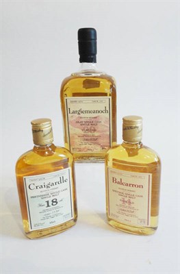 Lot 311 - Largiemeanoch 20 Year Old, Islay Single Cask Single Malt, 70Cl., 50.6% Vol, Balcarron 14 Year...