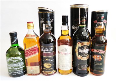 Lot 320 - Tobermory, Te Bheag, Glenfiddich Special Reserve 12 year old, Drumguish, The Speyside 10 year...