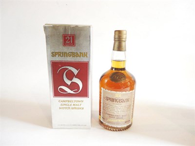 Lot 329 - Springbank 21 Year Old, distilled by J & A Mitchell & Co Ltd, 75Cl., 46% Vol, in original carton