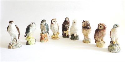 Lot 347 - Nine Beswick for Beneagles Whisky Decanters Comprising; Merlin, Osprey, Tawny Owl, Short Eared Owl