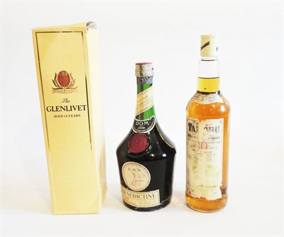 Lot 355 - Tamdhu 10 Year Old, The Glenlivet 12 Year Old and DOM Benedictine (three bottles)