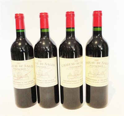 Lot 8 - Chateau de Sales 1998, Pomerol, (x3), and Chateau de Sales 1997, Pomerol (four bottles) U: into...