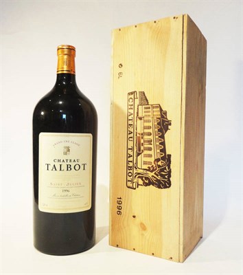 Lot 22 - Chateau Talbot 1996, St. Julien, Imperial (6 litre), owc (one imperial) U: very high fill