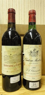 Lot 31 - Chateau Montrose 1982, St Estephe, and Domaine de Chevalier 1982, Graves (two bottles) 92 RP...