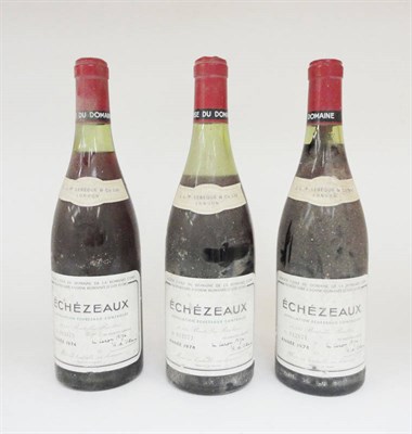 Lot 48 - Echezeaux 1974, Domaine de la Romanee-Conti (x3) (three bottles) U: 1.5cm, 2.5cm, 4.5cm, No's,...