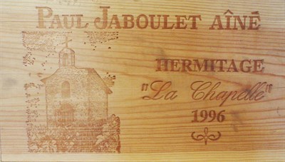 Lot 55 - Hermitage La Chapelle 1996, Paul Jaboulet Aine, owc, (twelve bottles)  92 RP