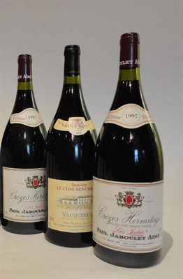 Lot 56 - Crozes Hermitage Les Jalets 1997, Paul Jaboulet Aine, magnum (x2) and Vacqueyras 2002, Domaine...